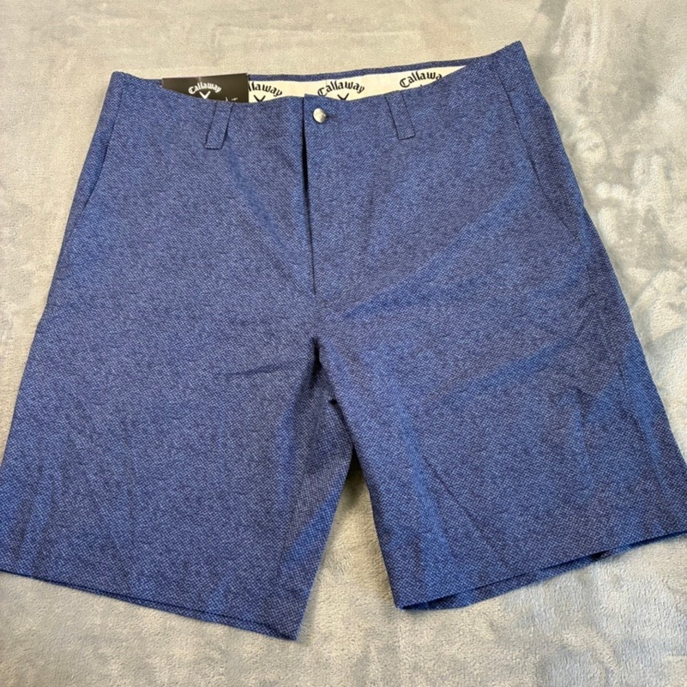 Callaway Mens Peacoat Blue Performance Golf Shorts Active Waistband Stretch 36W